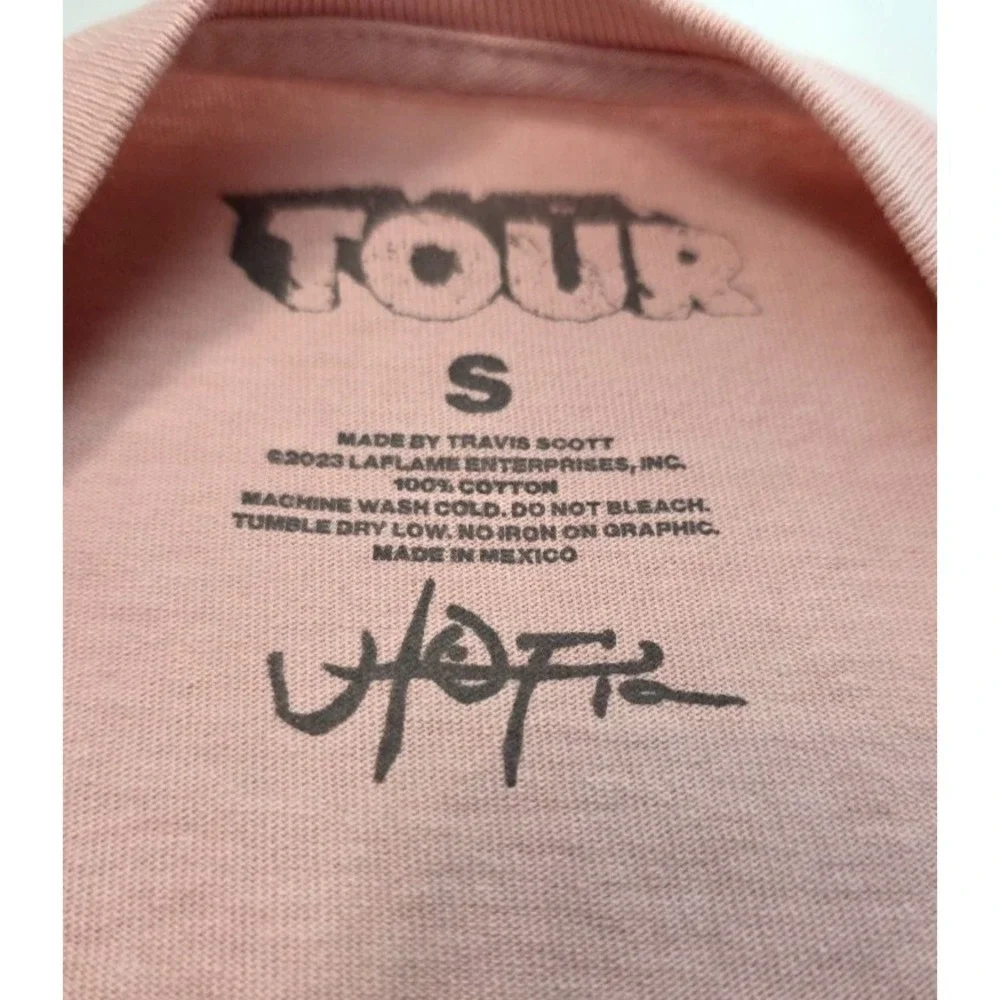 Travis Scott Utopia Circus Maximus Tour T Shirt Size Small Pink‎ 2023 Concert